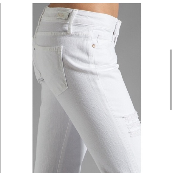 PAIGE Jimmy Jimmy White Distressed Skinny Jeans 25 - Picture 16 of 16